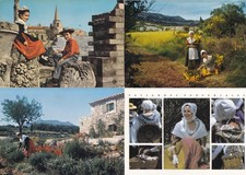 Lot de 4 cartes postales