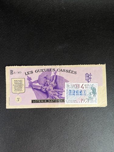 Billet loterie nationale 1971
