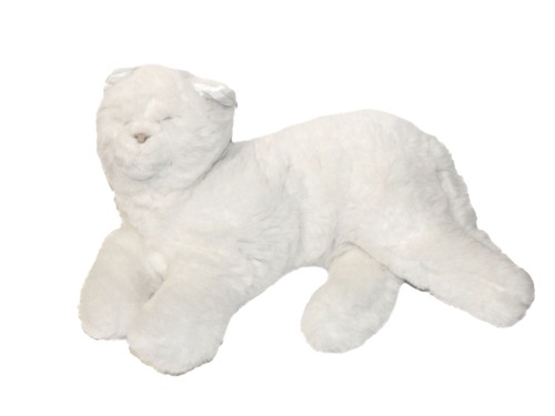 Vintage peluche chat - chat, blanc