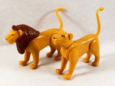 sympa couple  lion   Playmobil  ( zoo , savane , cirque    ) 0735