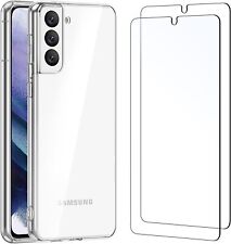 Coque Transparent + Verre Trempé Samsung Galaxy S21,S21 PLUS ,S21 ULTRA,S21 FE