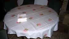 6 SERVIETTES et  BELLE NAPPE RONDE Romantique  1,45m