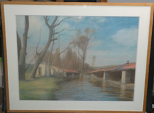 Pastel encadrée et signée -