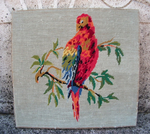 Tapisserie canevas perroquet - canevas,