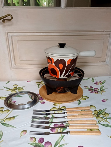 Creuset service fondue - creuset,