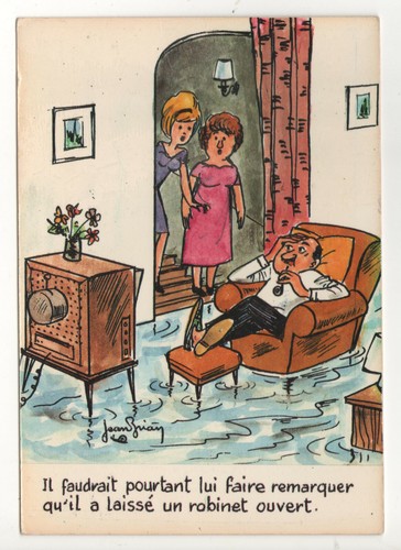 Carte postale humoristique - carte,