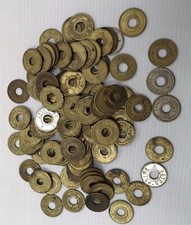 1920 antique 100 jetons laiton