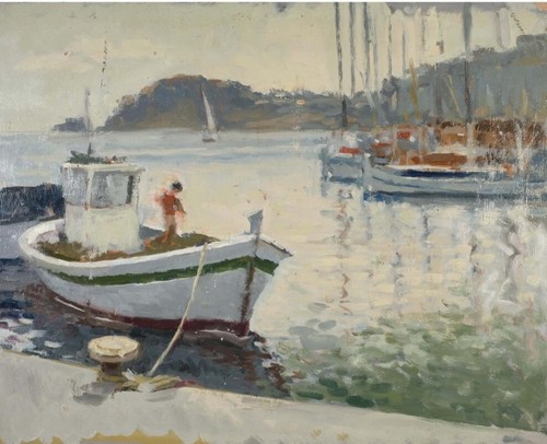 Tableau huile paysage - tableau, marin