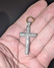 Croix  Or Blanc 18 carats