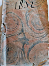 Bel almanach de colportage, couverture papier marbré, titre gravé et gravures