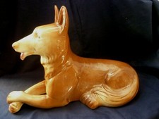 FAIENCE DE ST CLEMENT SIGNE NUMEROTE CHIEN BERGER ALLEMAND