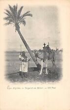 CPA ALGERIE TYPES ALGERIENS TARGUI ET SON MEHARI