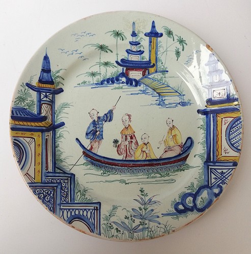 Plat faïence décor - en,