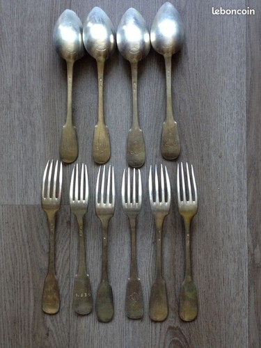 Lot ancien couvert argent - lot,