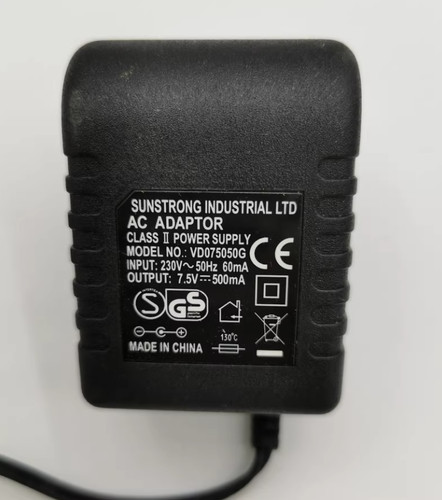 Vd075050g adapter 5v - ac, 7.5v