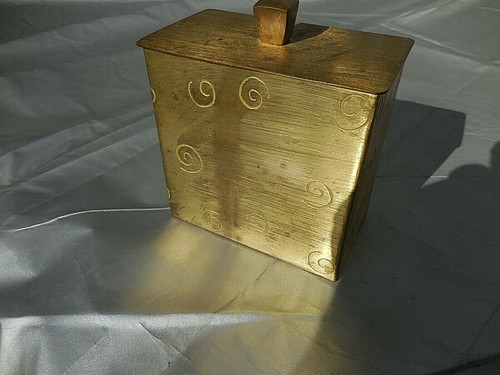 Ancienne boite laiton - boite, decore