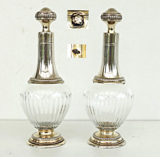 Paire de Carafes Cristal Baccarat Monture Argent Massif Style Louis XVI ca 1900
