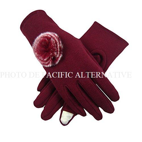 Gants bordeaux rouge pour - bordeaux,
