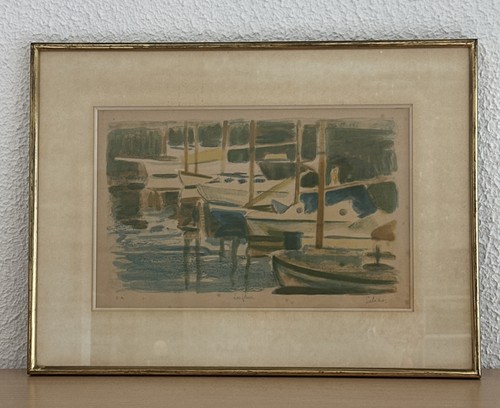 Tableau lithographie salinas - lithographie,