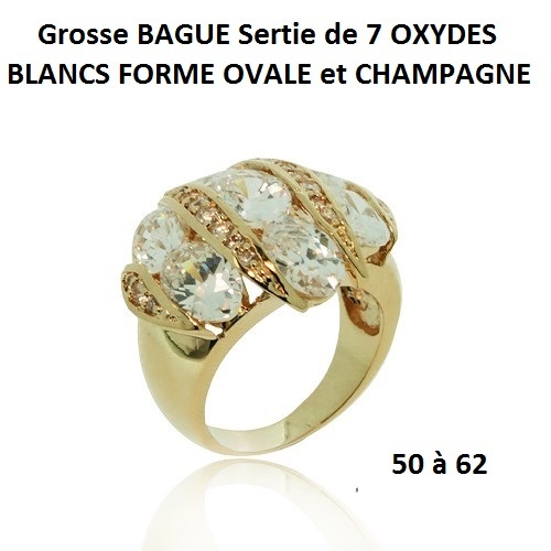 Grosse bague sertie 7 - ,