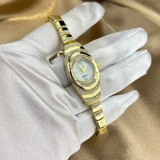 Montre Neuve Vintage Femme Bracelet Ovale Couleur Or Acier Inoxydable