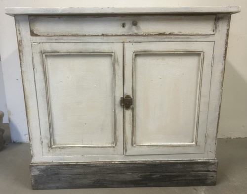 Buffet patiné blanche - patiné, ancien