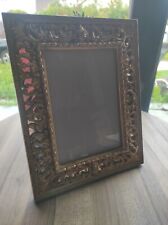 Cadre photo vintage doré, à poser, avec miroir style miroir vénitien