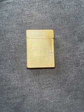Briquet gaz S.T DUPONT PARIS plaqué or 20µ monogramme  guilloché   1970