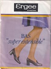 Bas nylon ERGEE "super extensible" Anthracite. T 4. Stockings West Germany (RFA)