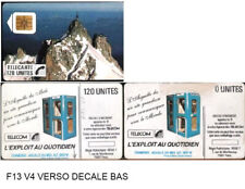 F13 V4 AIGUILLE du MIDI N° 4692 VERSO DESCENDU TELECARTE 120u COTE 750€ UTILISEE