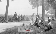 Mailly, camp la Grand'Halte, plaque verre, photo ancienne, négatif 9x12 cm