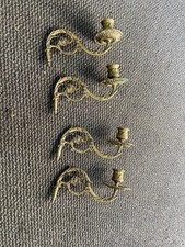 Lot de 4 Bougeoirs de piano en Bronze Ancien- Art Nouveau