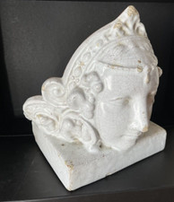 ANCIENNE SCULPTURE STATUETTE CERAMIQUE FAIENCE Kachelofen ALSACE poêle ART DÉCO