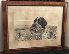 Leon Danchin Chien De Chasse Rapportant Une Perdrix