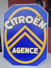 PLAQUES PUBLICITAIRE AGENCE CITROËN   tôle Emaillée