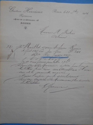 Lettre ancienne gustave - lettre,