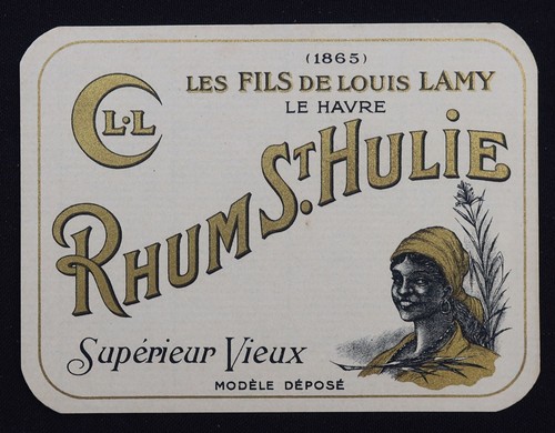 Ancienne étiquette rhum - ancienne, st