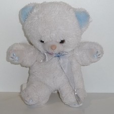 Doudou Ours Boulgom - Blanc bleu