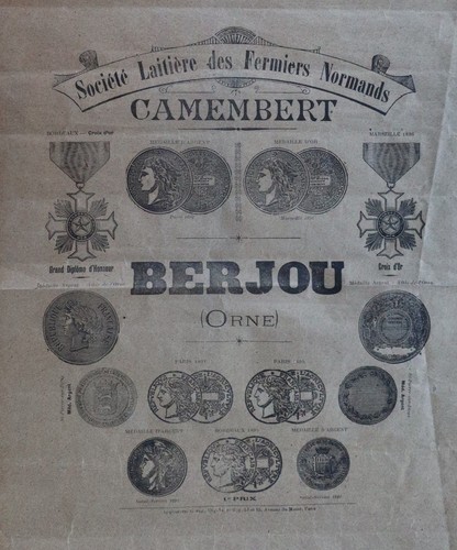 Affiche camembert berjou 1900 - camembert,