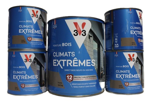 Lot peinture bois v33 taupe - lot,