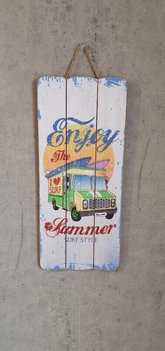 Panneau bois vintage - , surfer