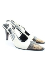 GIANNI BARBATO Stiletto Dames Escarpins T EU 36,5 blanc-noir style décontracté