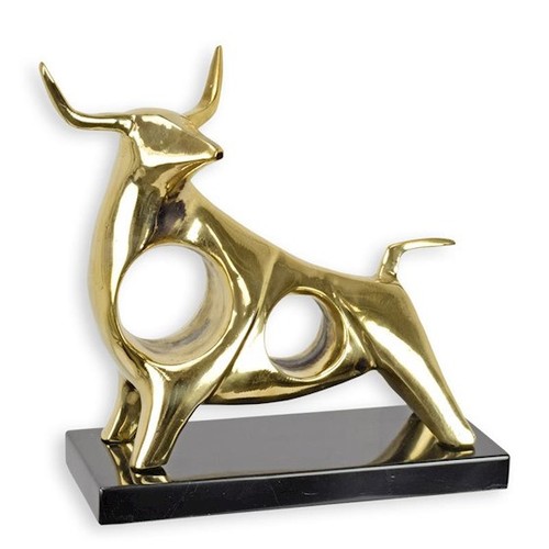 Sculpture bronze taureau - sculpture,