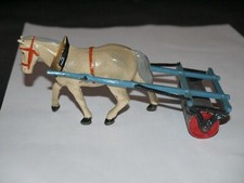 FIGURINE PLOMB FERME ATTELAGE