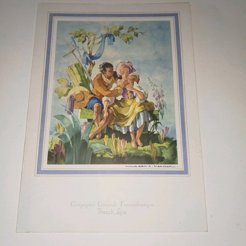 Paquebot france menu 1971 cie - 1971,
