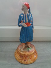 PARTIE DE CANDELABRE EN PORCELAINE STATUETTE SOLDAT ZOUAVE STYLE JACOB PETIT