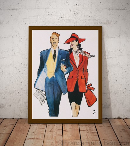 Poster affiche fashion couple - fashion,