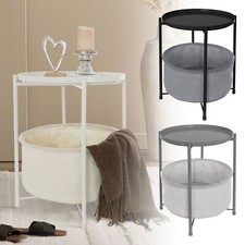 Table d'appoint avec panier de rangement table basse decoration de salon á choix