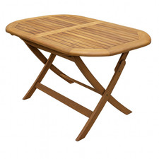 Table pliante ovale en bois