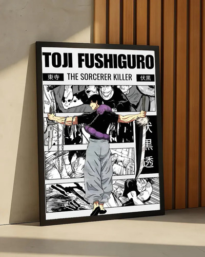 Jujutsu kaisen poster - kaisen, toji